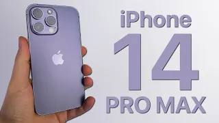 iPhone 14 Pro Max kicsomagolás (Mély lila)