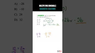 Multiplying Binomials Quadratic Functions SAT ACT Math