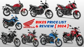 2024 Honda All Bikes Price List 💥| On Road Price | Mileage | Top Speed | Detailed Review | Features