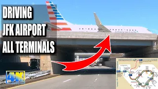 JFK Airport All Terminals ✈ Driving Around The 9th Largest Airport In The US World NYC Virtual Tour