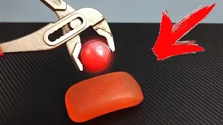 EXPERIMENT Glowing 1000 degree Metal Ball vs Soap!