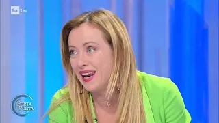 Giorgia Meloni intervistata a Porta a Porta da Bruno vespa. Assolutamente da non perdere!