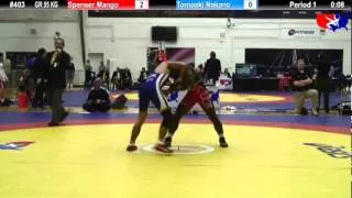 Schultz GR 55 KG Champ. Round 1: Spenser Mango (U.S Army) vs. Tomoaki Nakano (Japan)