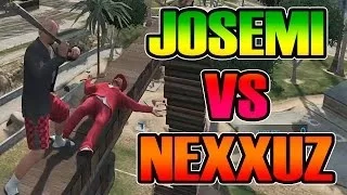 GTA V ONLINE MINIJUEGOS #1 | Josemi VS Nexxuz | Momentos random y risas =D | Josemi