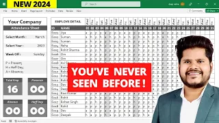 New ! 🔥 Fully Automated Attendance Sheet in Excel ( You've Never Seen Before )
