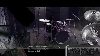 запись барабанов на два микрофона | тест Yamaha Rydeen