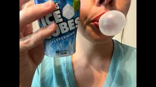 ASMR Gum Chewing/Blowing Bubbles, Drinking Water, No Talking