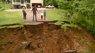 Flooding Washes Away Driveway, Leaves Ohio Family Trapped by 30-Foot Sinkhole