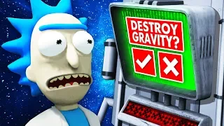 Creating Rick's SECRET DEVICE And DESTROYING GRAVITY (Rick and Morty: Virtual Rick-Ality Gameplay)