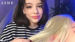 АСМР МАССАЖ ГОЛОВЫ ПЕРЕД СНОМ✨💇🏻‍♀️ *звуки рта, расчесывание* как в детстве🥰