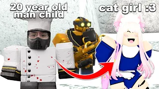 Pretending to be a Girl in TDS | ROBLOX