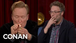 Conan Takes A Hit Of Seth Rogen’s Joint | CONAN on TBS