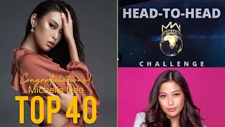 MICHELLE MARQUEZ DEE AT MISS WORLD 2019:HEAD-TO-HEAD CHALLENGE WINNER AND SECURES A TOP 40 SPOT