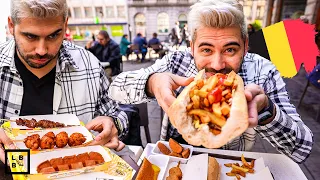 🌭🇧🇪 Probando COMIDA CALLEJERA en BÉLGICA! | EUROPA 2022 🇪🇺