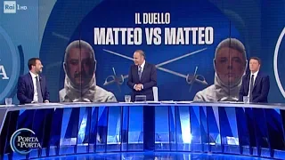 Il confronto tra Renzi e Salvini - Porta a porta 15/10/2019