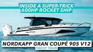 Inside a super-trick 600hp rocket ship | Nordkapp Gran Coupé 905 V12 yacht tour | MBY