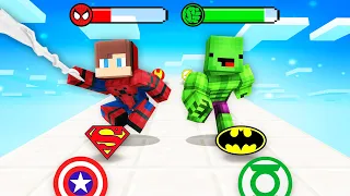 JJ and Mikey Superhero Giant Rush - Maizen Minecraft Animation