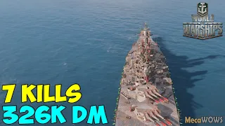 World of WarShips | Montana | 7 KILLS | 326K Damage - Replay Gameplay 1080p 60 fps