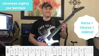 "Nineteen Eighty" Satriani Guitar Lesson pt 2 (verse/chorus)