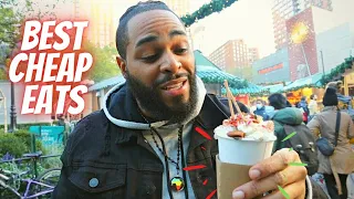 Best CHEAP Eats: Union Square Holiday Market 🎄 NYC Food Tour