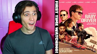 First Time Watching *BABY DRIVER (2017)* Movie REACTION!!!