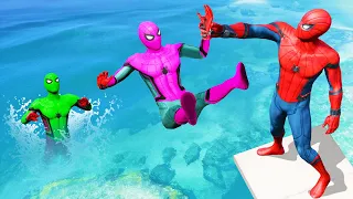 GTA 5 Rainbow Spiderman Water Fails (Euphoria Physics/Ragdolls) #15