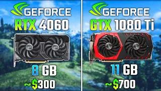 NVIDIA RTX 4060 vs GTX 1080 Ti | Test in 5 Games - 1440p