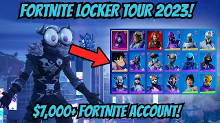 MY "$7,000+" FORTNITE LOCKER TOUR 2023! (Exclusives, Rare Skins, Emotes & More!)