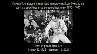 AWESOME DRUM SOLO!! Ron Tutt, Elvis Presley's TCB band drummer past away (1938-2021)