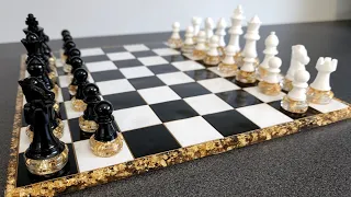 #1533 Gorgeous Resin Chess Board Set