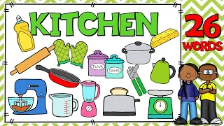 COSAS DE LA COCINA EN INGLÉS Y ESPAÑOL | PARTES DE LA CASA EN INGLÉS