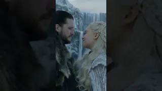 Game of Thrones Jon Snow Kiss Daenerys before her Dragons Scene HD