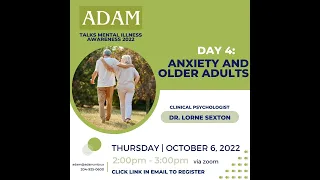 ADAM Talks - Anxiety and Older Adults