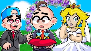 ¡LA BODA DE BEBE PECHOCHIN y LA PRINCESA PEACH👰🤵 EN MINECRAFT!😨 PECHOCHIN Y LA PRICESA  SE CASAN