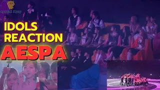 RIIZE KISS OF LIFE STAYC REACTION AESPA MMA 2023 and more IDOLS