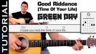 Como tocar GREEN DAY - Good Riddance Time Of Your Life en guitarra acordes y arpegios