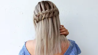 Knotted Waterfall Braid Step by Step | Hair tutorial by Another Braid #shorts