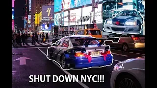 NFS M3 GTR SHUTS DOWN TIMES SQUARE!!!