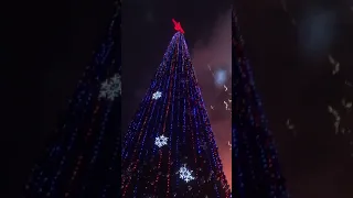 Салют в Луганске на открытие елки 21 декабря