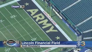 End zones repainted at the Linc for 2022 Army-Navy game