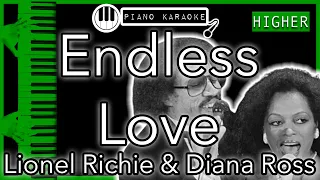 Endless Love (HIGHER +3) - Lionel Richie, Diana Ross - Piano Karaoke Instrumental