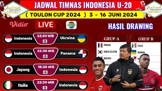 Jadwal Timnas Indonesia U20 vs Ukraina - Turnamen Toulon 2024 Pekan ke 1 - Live Indosiar