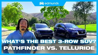 Nissan Pathfinder vs. Kia Telluride | Midsize 3-Row SUV Comparison | Price, Interior, Towing & More