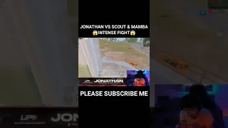 🤯 @JONATHANGAMINGYT VS @sc0utOP & @8bitMAMBA INTENDED FIGHT 😱 #jonathan #sc0ut #bgmi #shorts