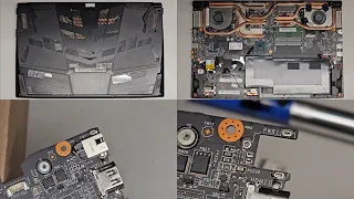 MSI GF75 Thin Disassembly RAM SSD Hard Drive Upgrade Battery DC Jack Thermal Paste Repair