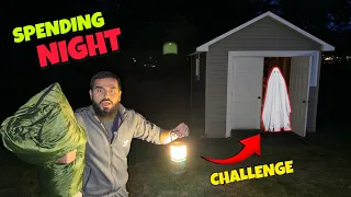 Spending a night challenge in haunted shed 🏚️😳 Ab kia hoga ?