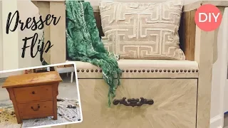 DIY | End Table TRANSFORMED into Bench |Furniture Makeover | Ashleigh Lauren