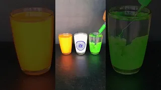 Creative 🇮🇳 Indian Flag Using Glass🍷|| Tricolour in Glass #shorts #youtubeshorts #trending