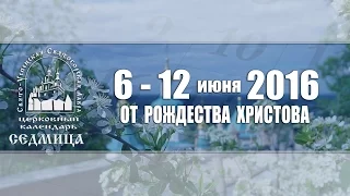 Мультимедийный православный календарь на 6-12 июня 2016 года