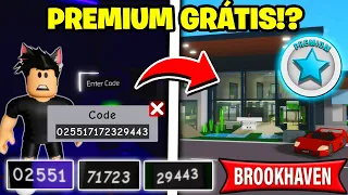 *VAZOU!* ESTE CODIGO VAI FAZER VOCÊ GANHAR PREMIUM GRÁTIS NO BROOKHAVEN RP!! (Roblox)